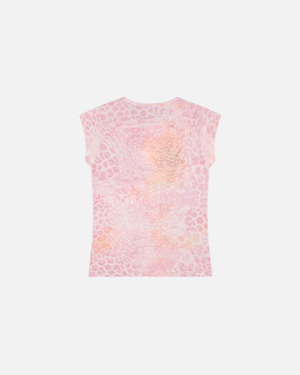 JAGUAR BABY TEE PINK - pink animal print baby tee, flat lay - Cold Culture #packshot