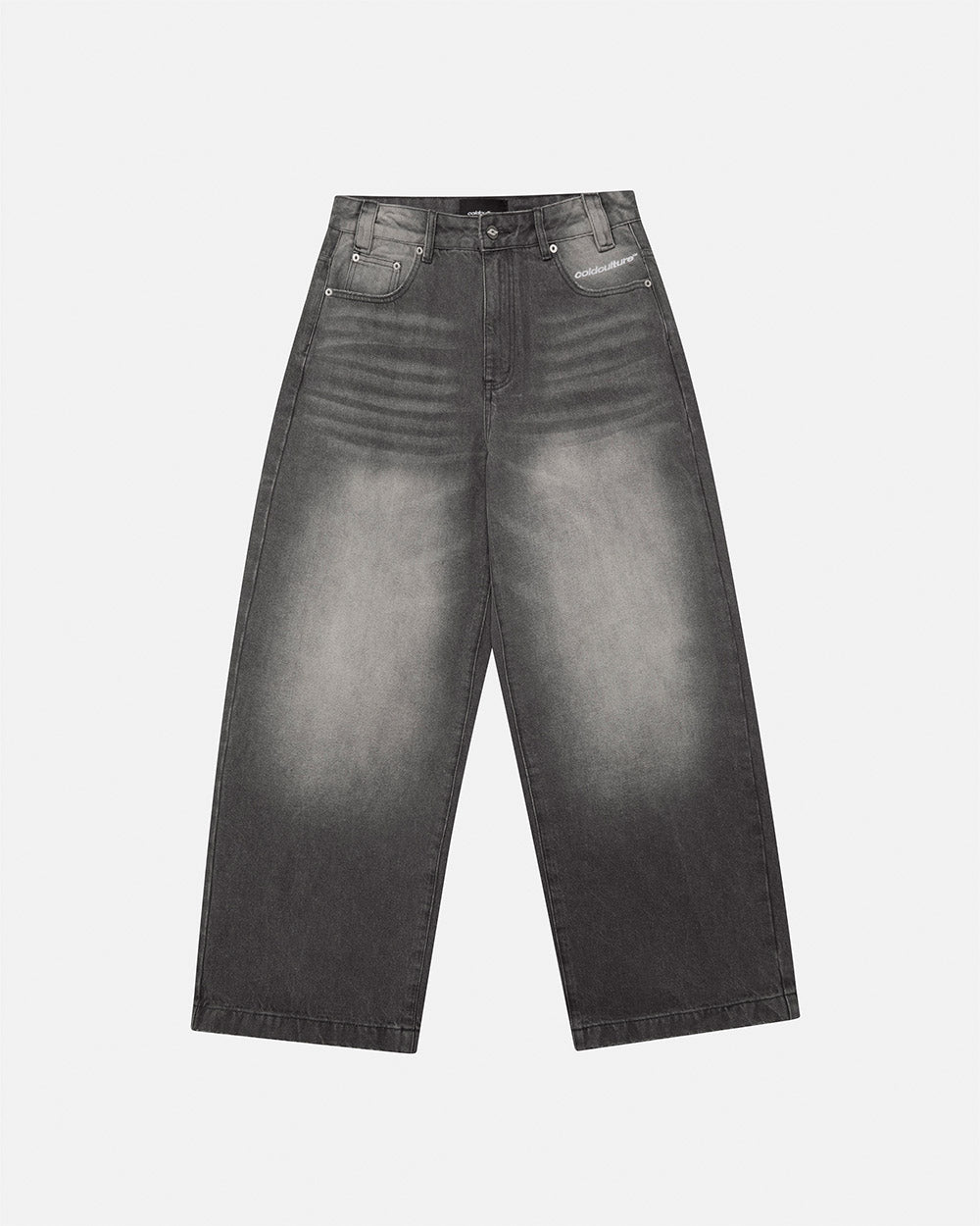 KEVIL V2 PANTS GREY - grey washed pants, front view - Cold Culture #packshot