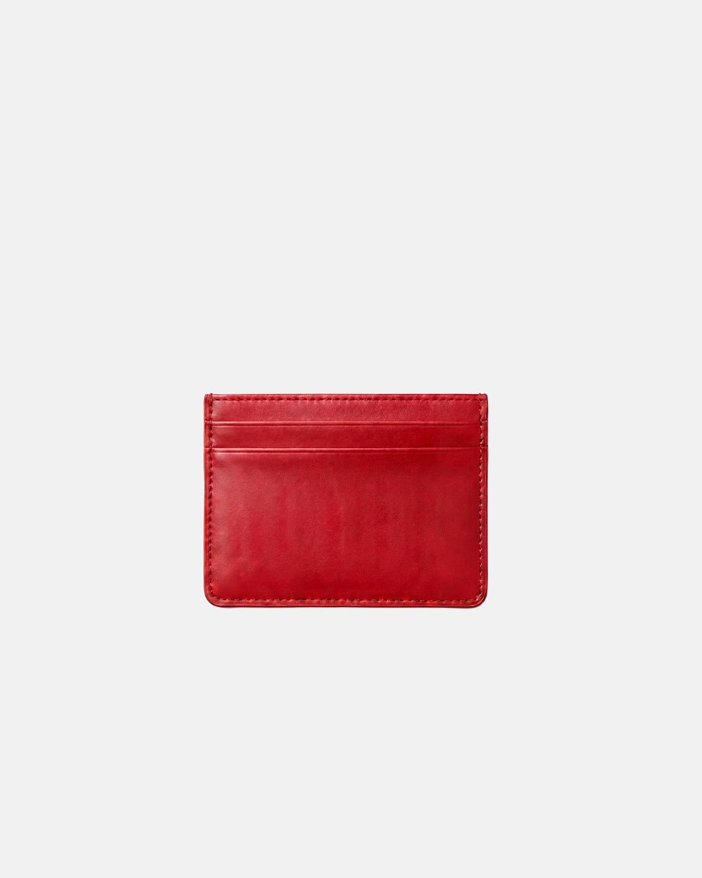 KNOTTING HILL WALLET RED - red leather card holder, back view - Cold Culture #packshot