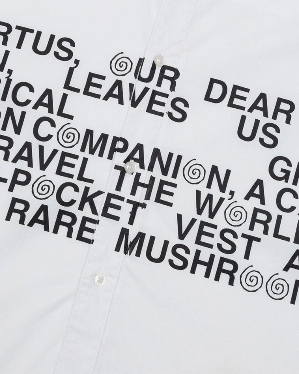 LEGACY SHIRT WHITE - white graphic print short sleeve shirt, detail close-up - Cold Culture