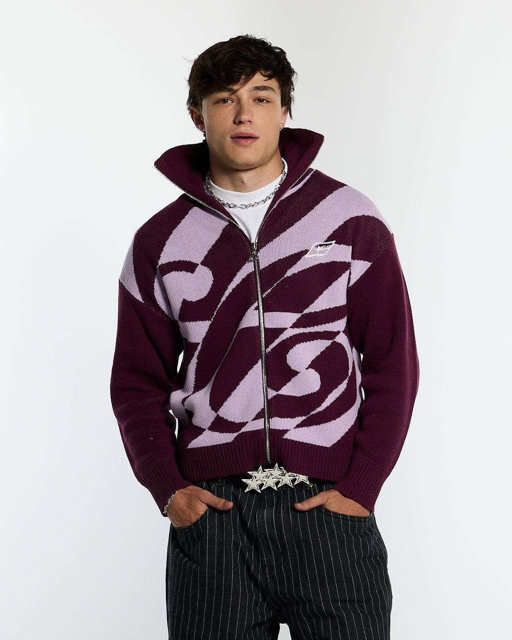 LINES FUSION KNIT PINK & PURPLE - COLD CULTURE #man