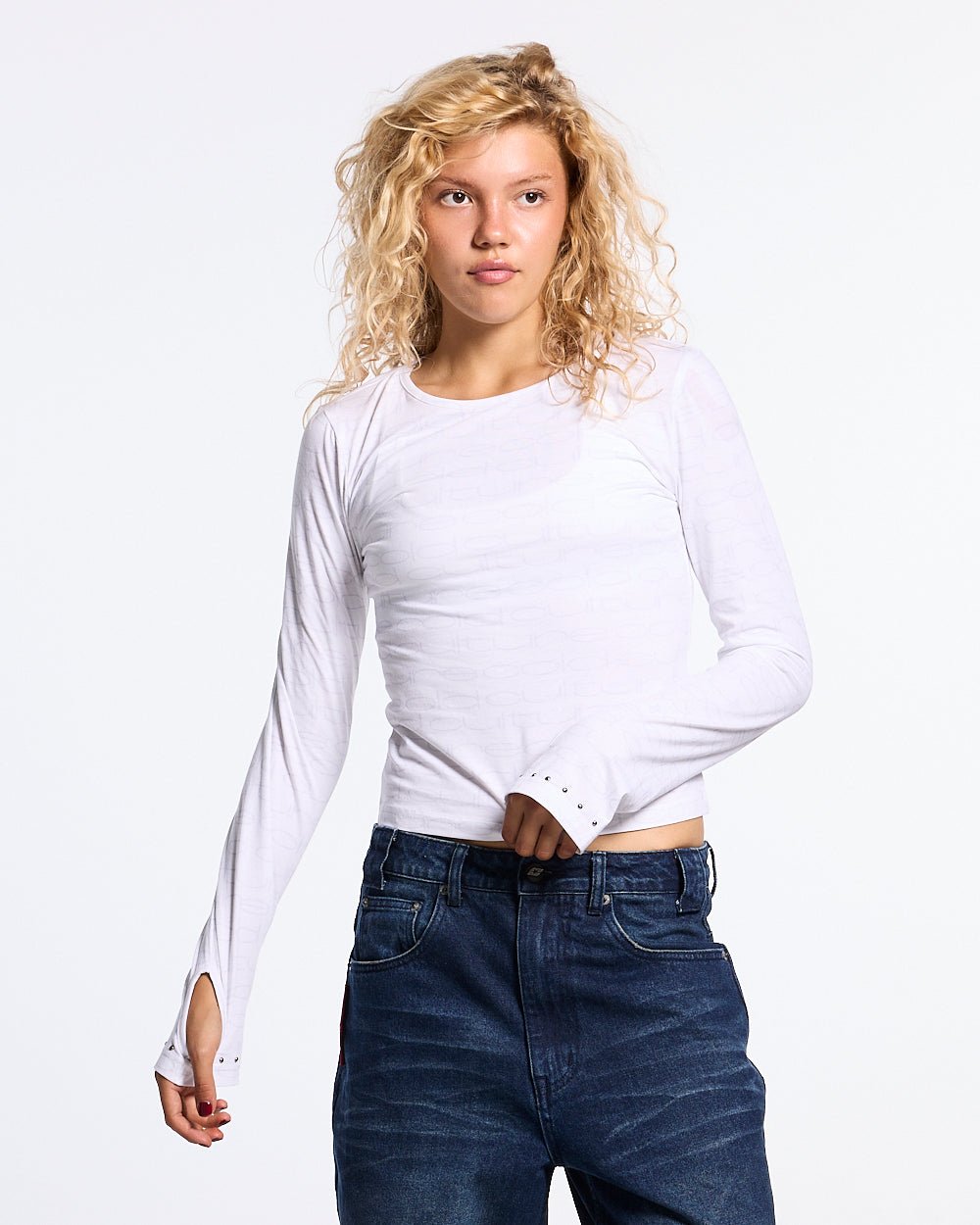 LOOPED LONGSLEEVE WOMAN OFF-WHITE - Cold Culture #woman