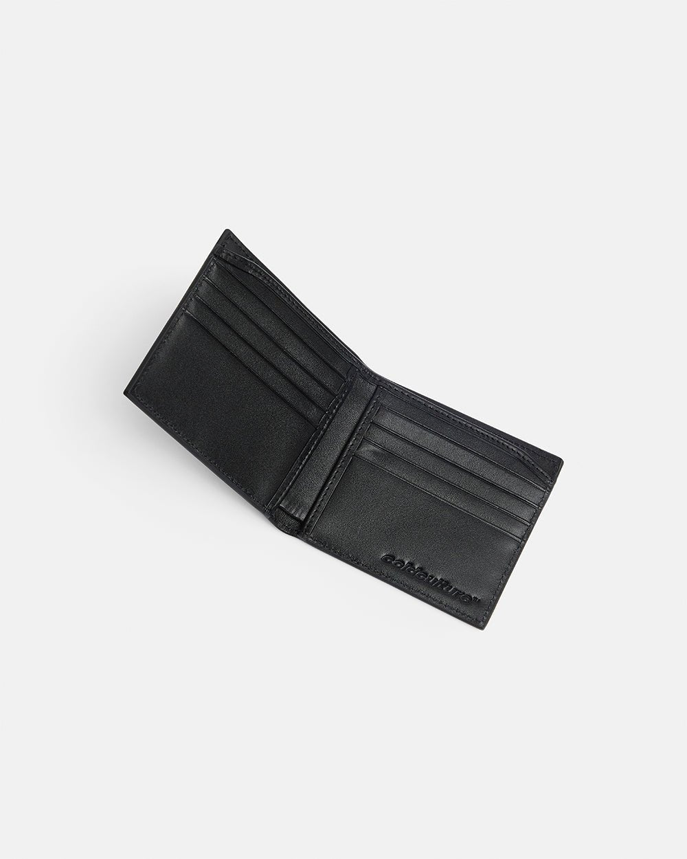 LOW KEY WALLET RED - red leather bifold wallet, detail close-up - Cold Culture