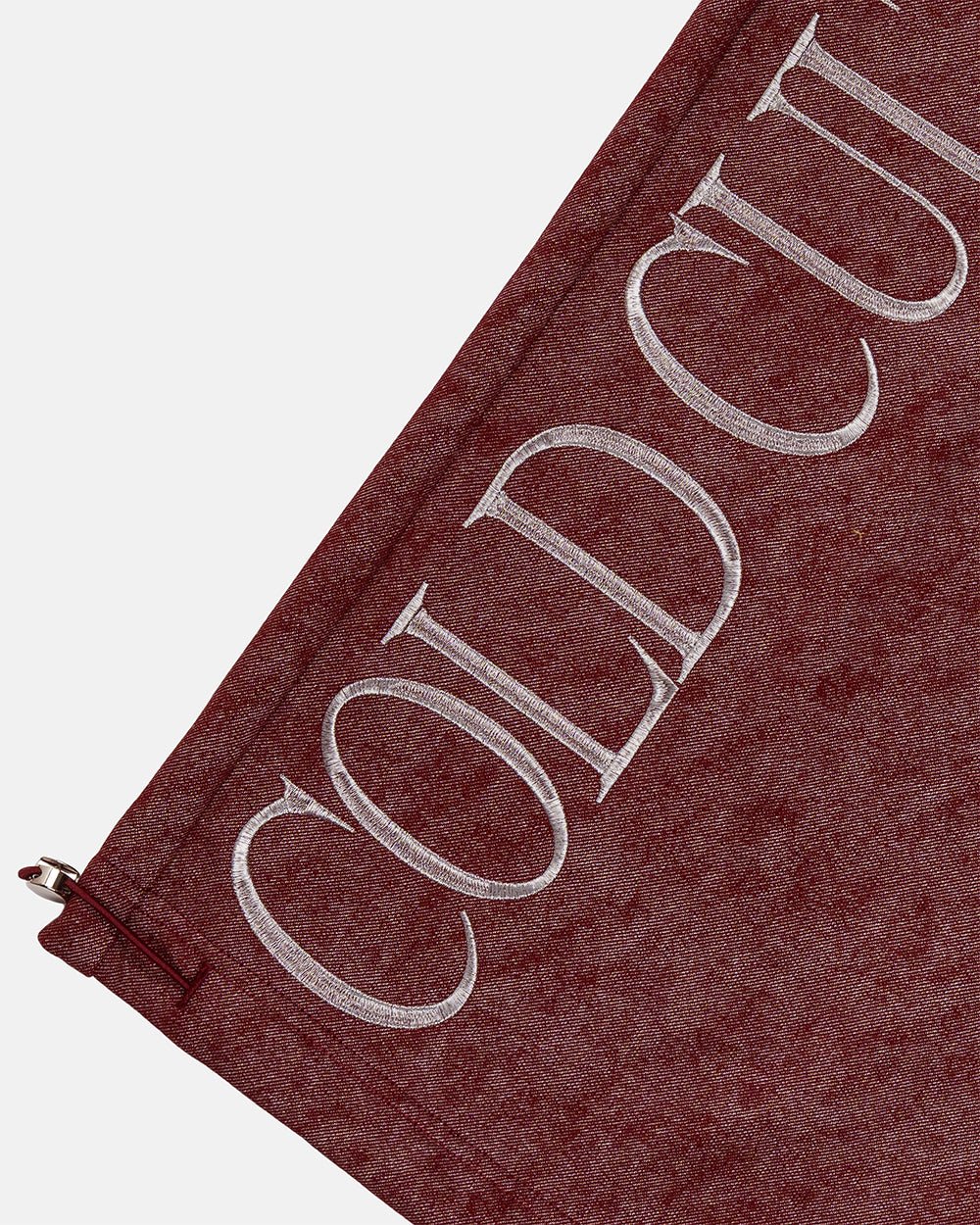 MERRY SWEATPANTS RED - washed red sweatpants, detail close-up - Cold Culture