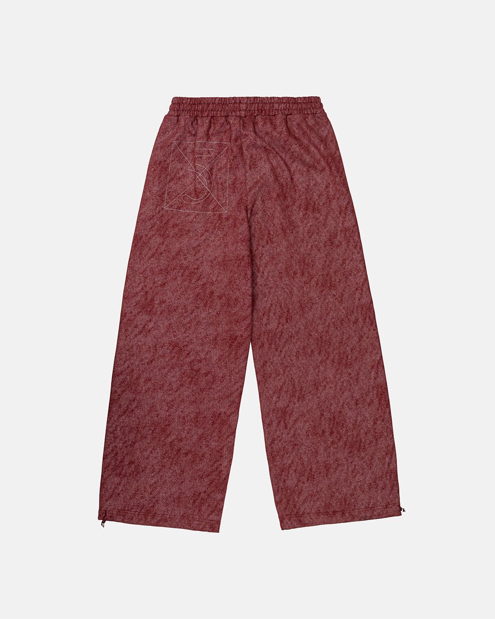 MERRY SWEATPANTS RED - washed red sweatpants, back view - Cold Culture #packshot