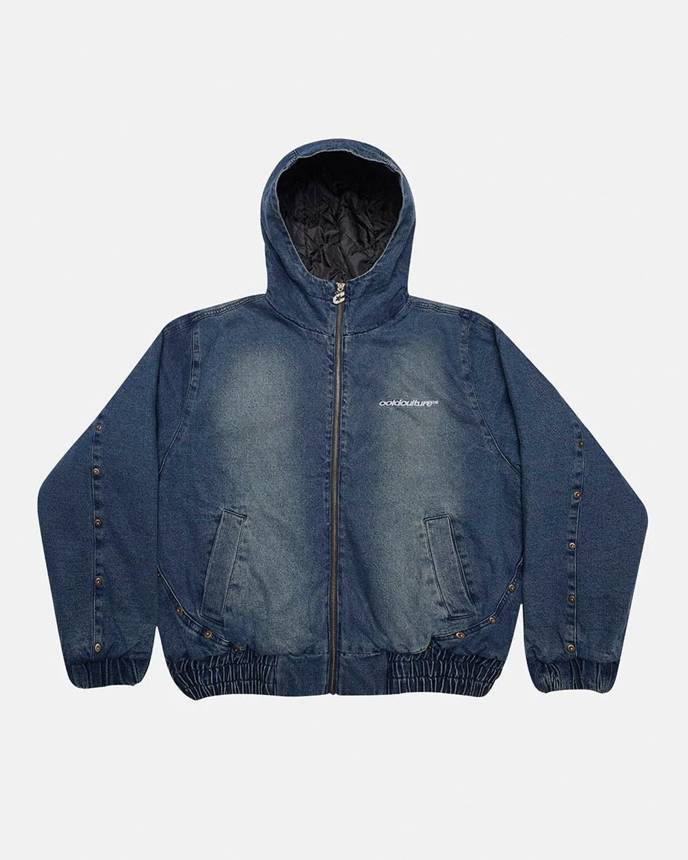 MIKE HOODED JACKET DENIM - Cold Culture
