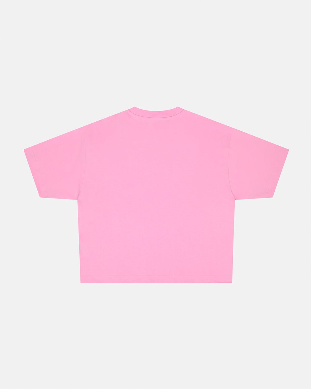MR WORLDWIDE TEE PINK - pink graphic print tee, back view - Cold Culture #packshot