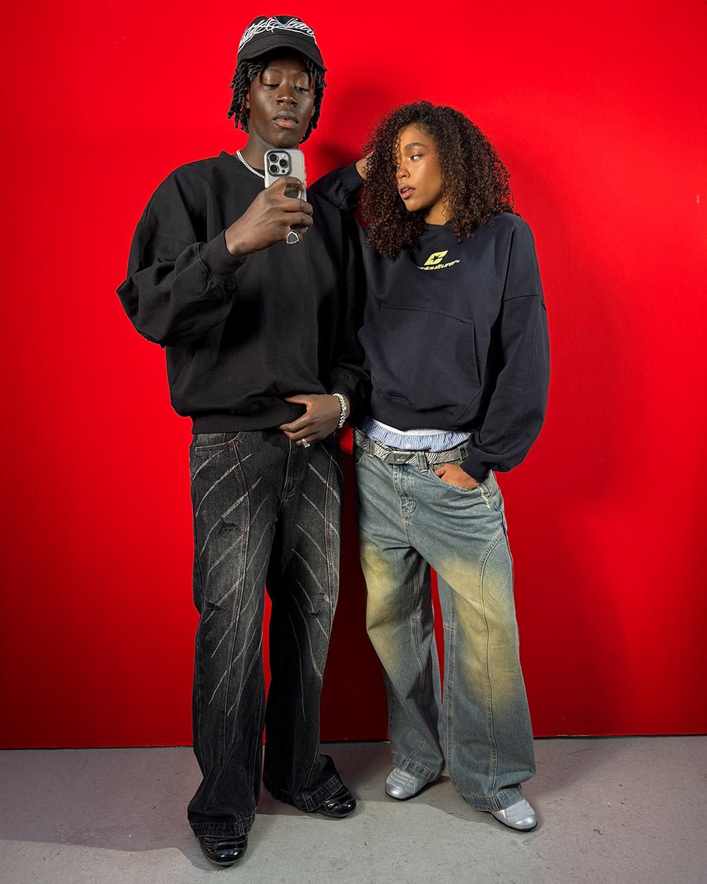 MUSIC RHYTHM V3 PANTS BLACK - black distressed denim pants, street style shot - Cold Culture #woman