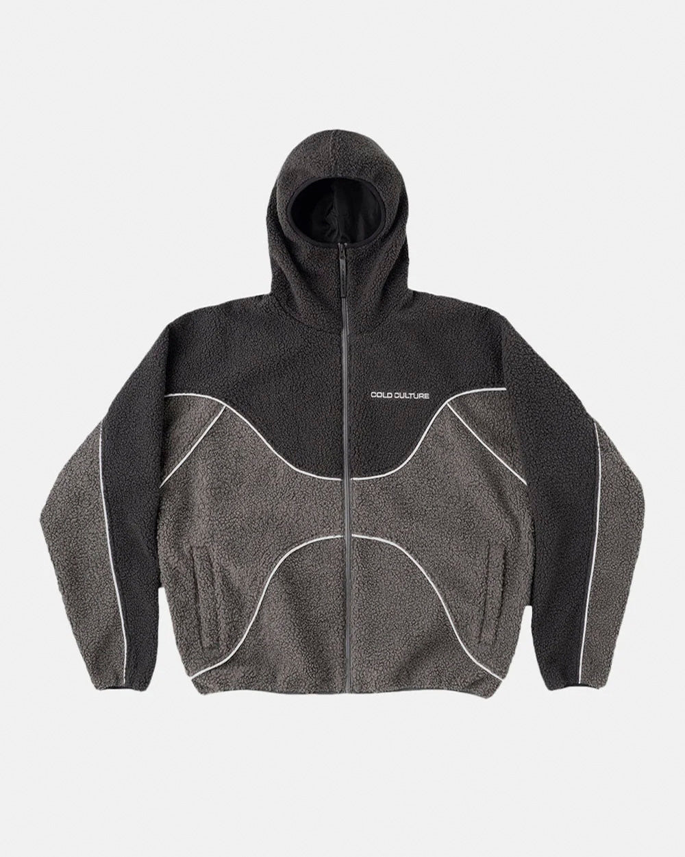 NO RISK FLEECE JACKET HEAVY GREY/DUST GREY - Cold Culture