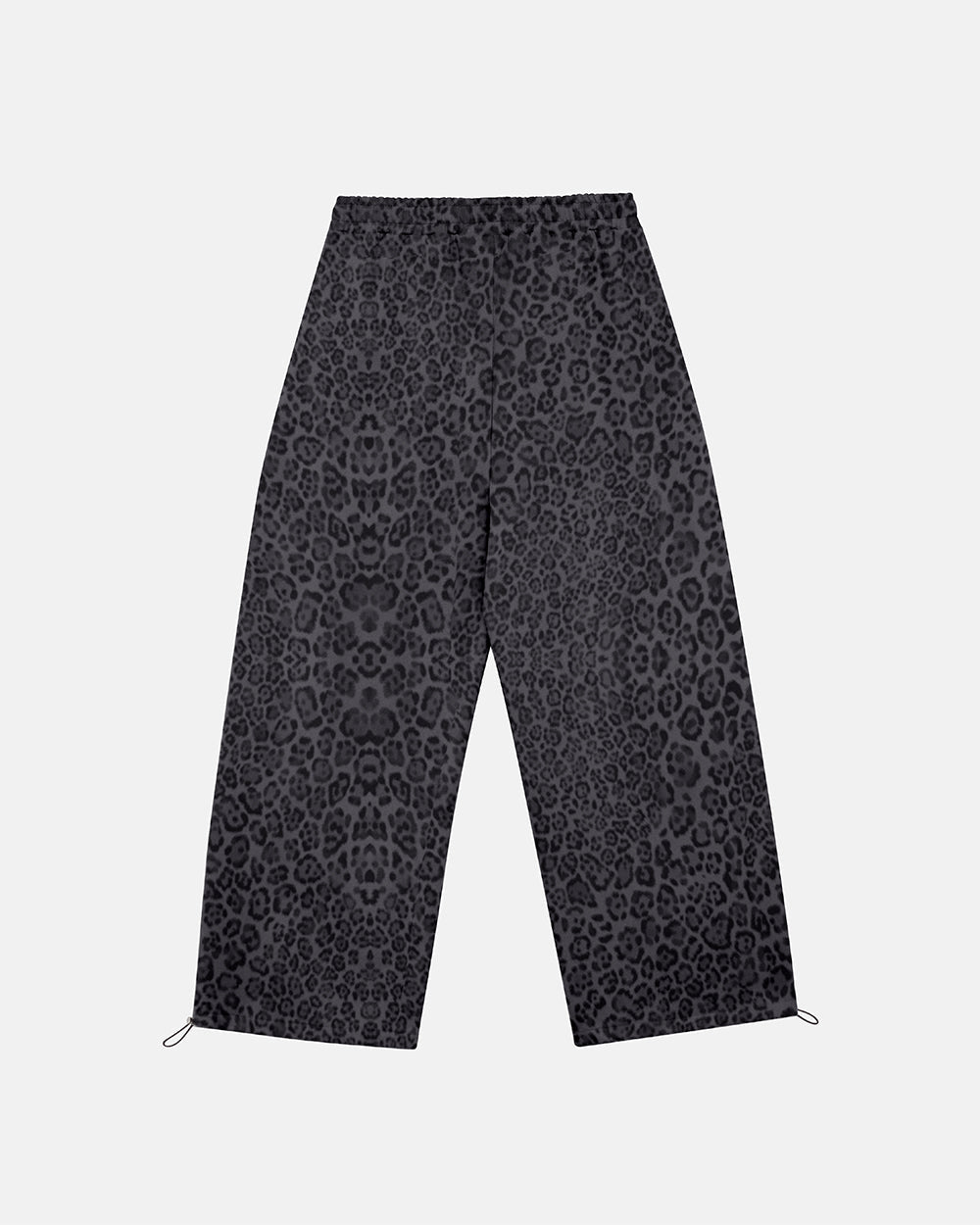 NOCTURNE BEAST SWEATPANTS DARK GREY - dark grey leopard print sweatpants, back view - Cold Culture #packshot