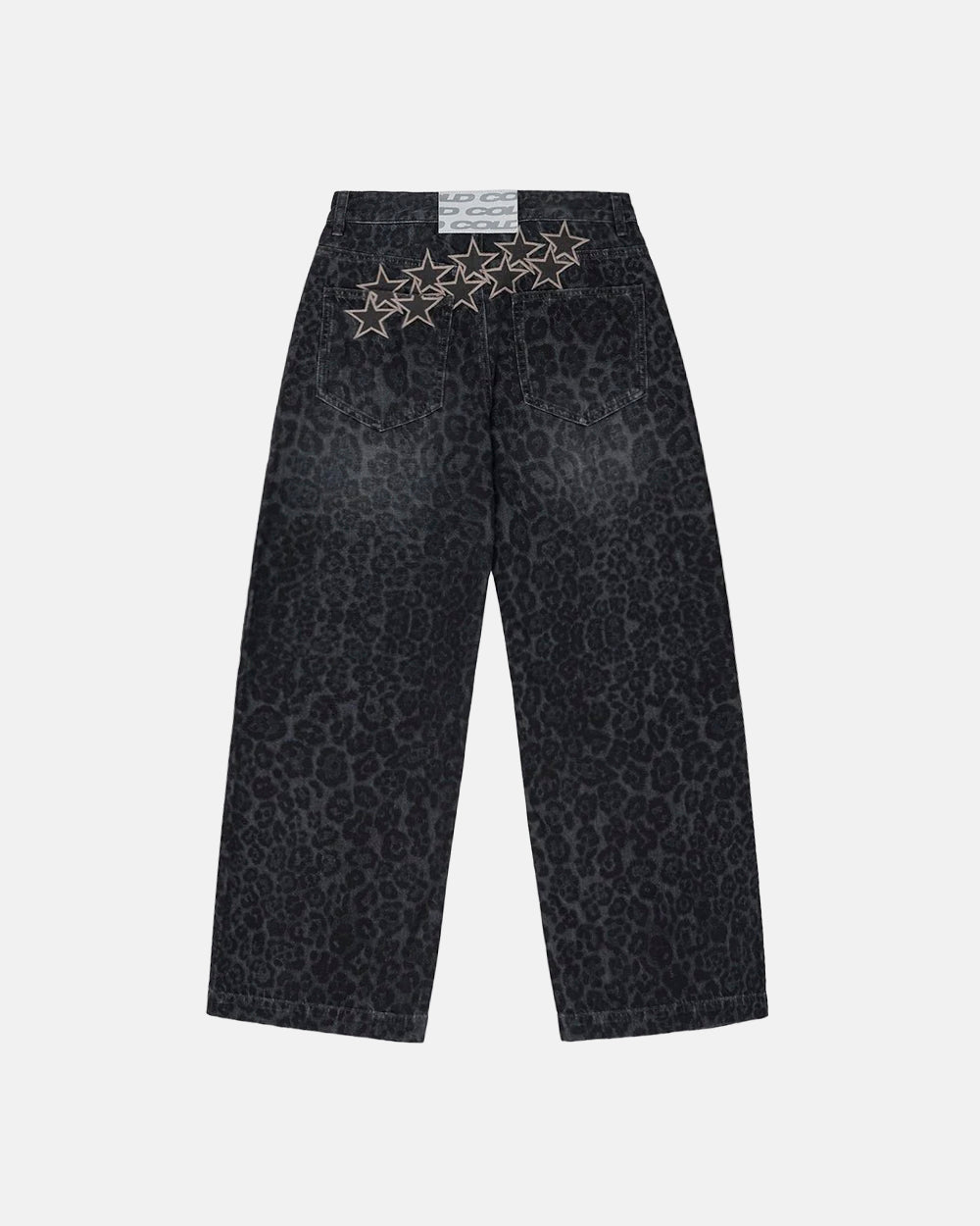 NOCTURNE BEAST V3 PANTS DARK GREY - dark grey leopard print pants, back view - Cold Culture #packshot