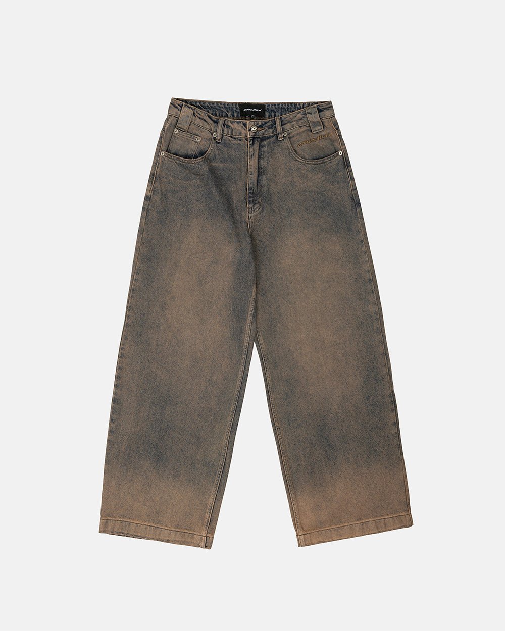 NUMBER 5 V3 DENIM PANTS DARK BLUE - dark blue washed denim pants, front view - Cold Culture #packshot