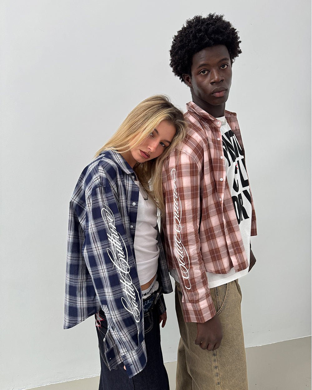 ON MY WAY LONGSLEEVE SHIRT PINK - pink plaid long sleeve shirt, street style shot - Cold Culture #woman