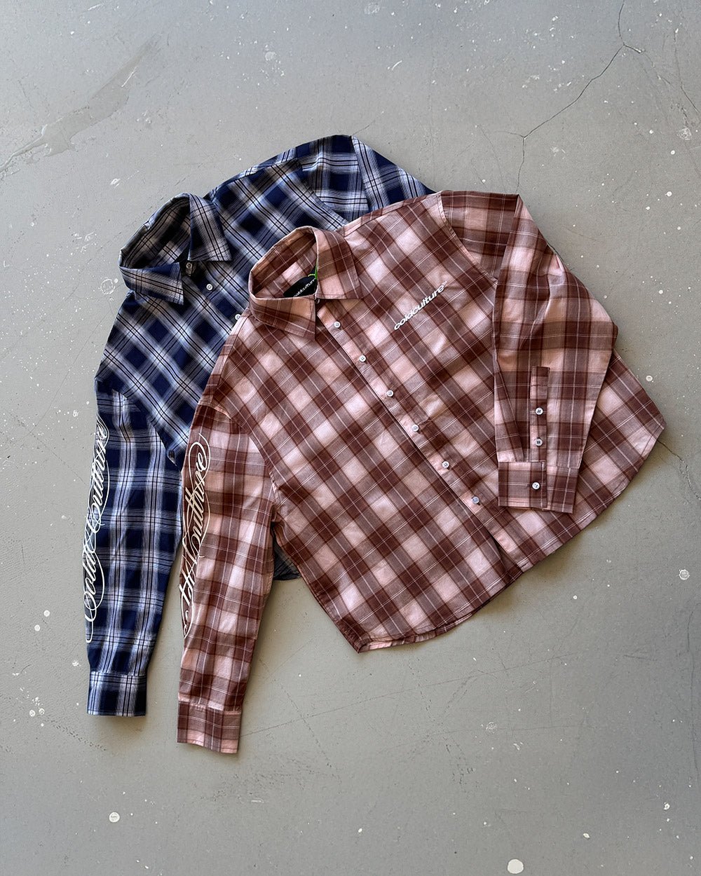 ON MY WAY LONGSLEEVE SHIRT PINK - pink plaid long sleeve shirt, flat lay with matching pieces - Cold Culture