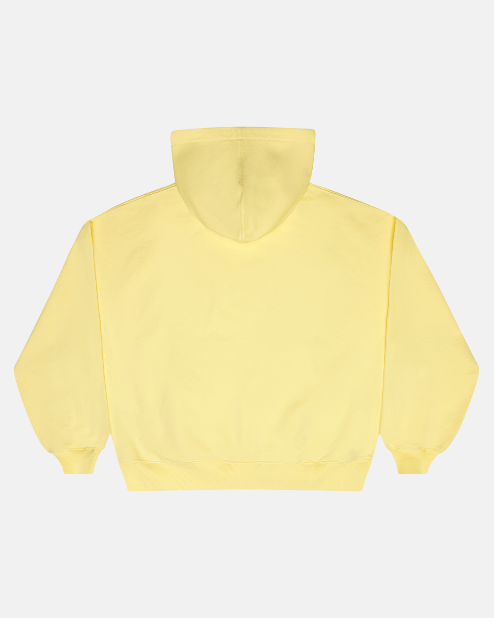 ON ROAD HOODIE YELLOW & BLUE - yellow graphic print hoodie, back view - Cold Culture #packshot