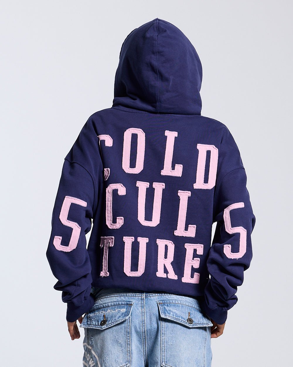 OVERTAKE HOODIE NAVY - Cold Culture