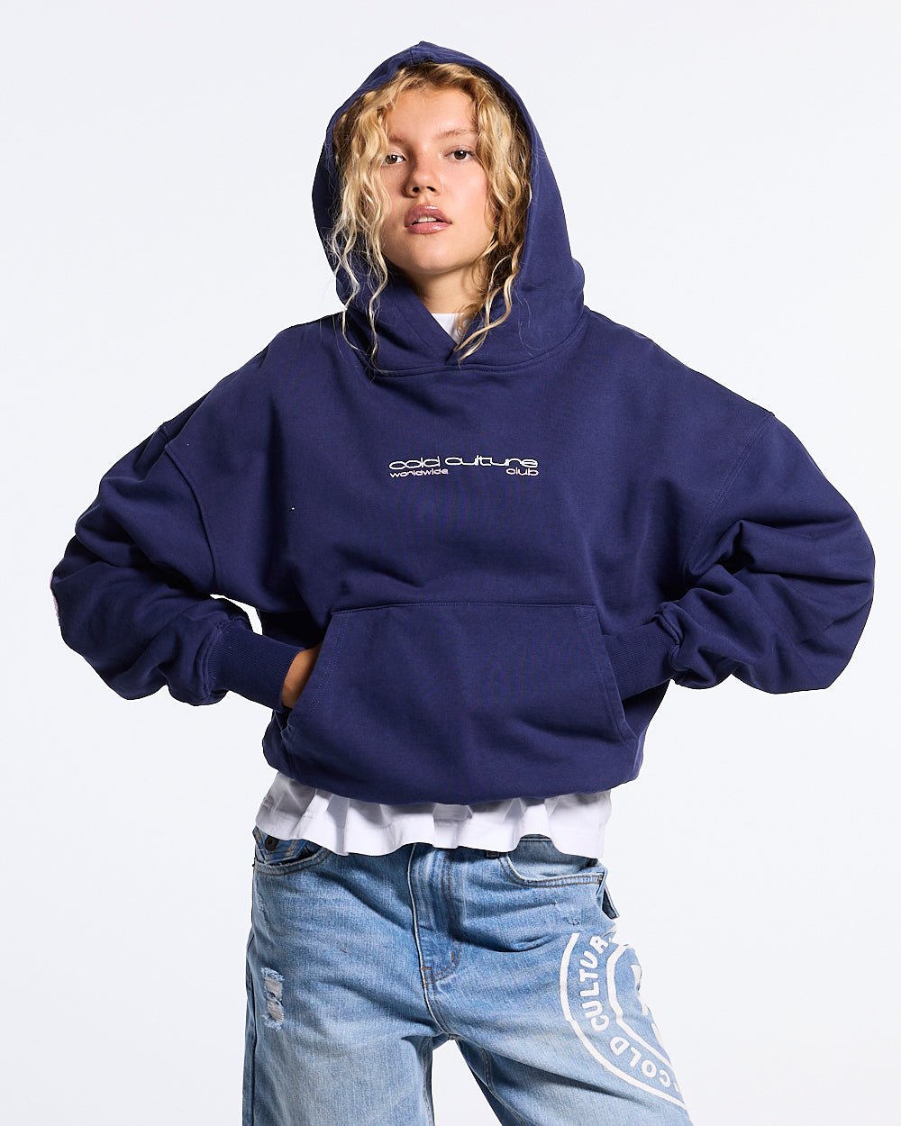 OVERTAKE HOODIE NAVY - Cold Culture #woman