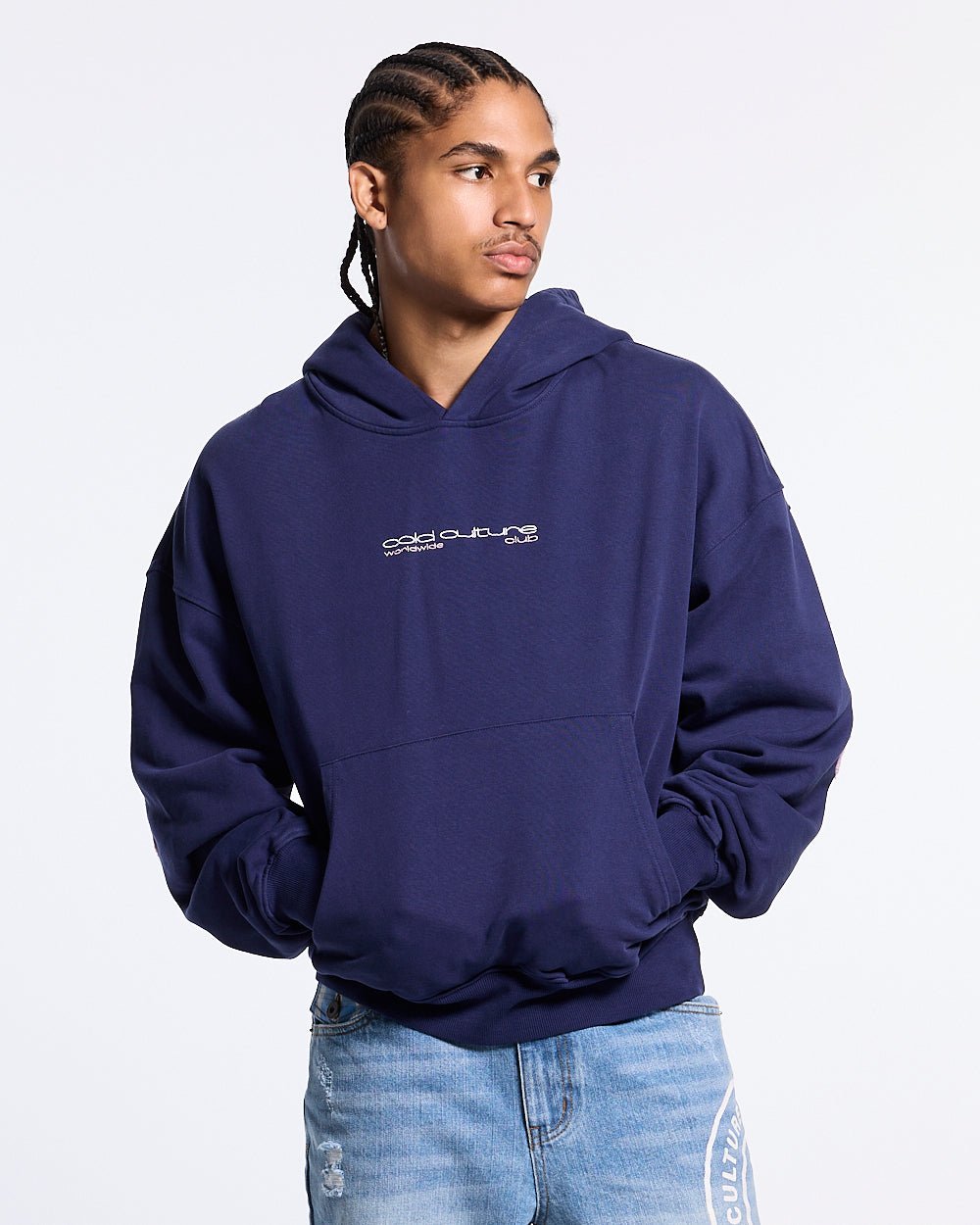 OVERTAKE HOODIE NAVY - Cold Culture #man