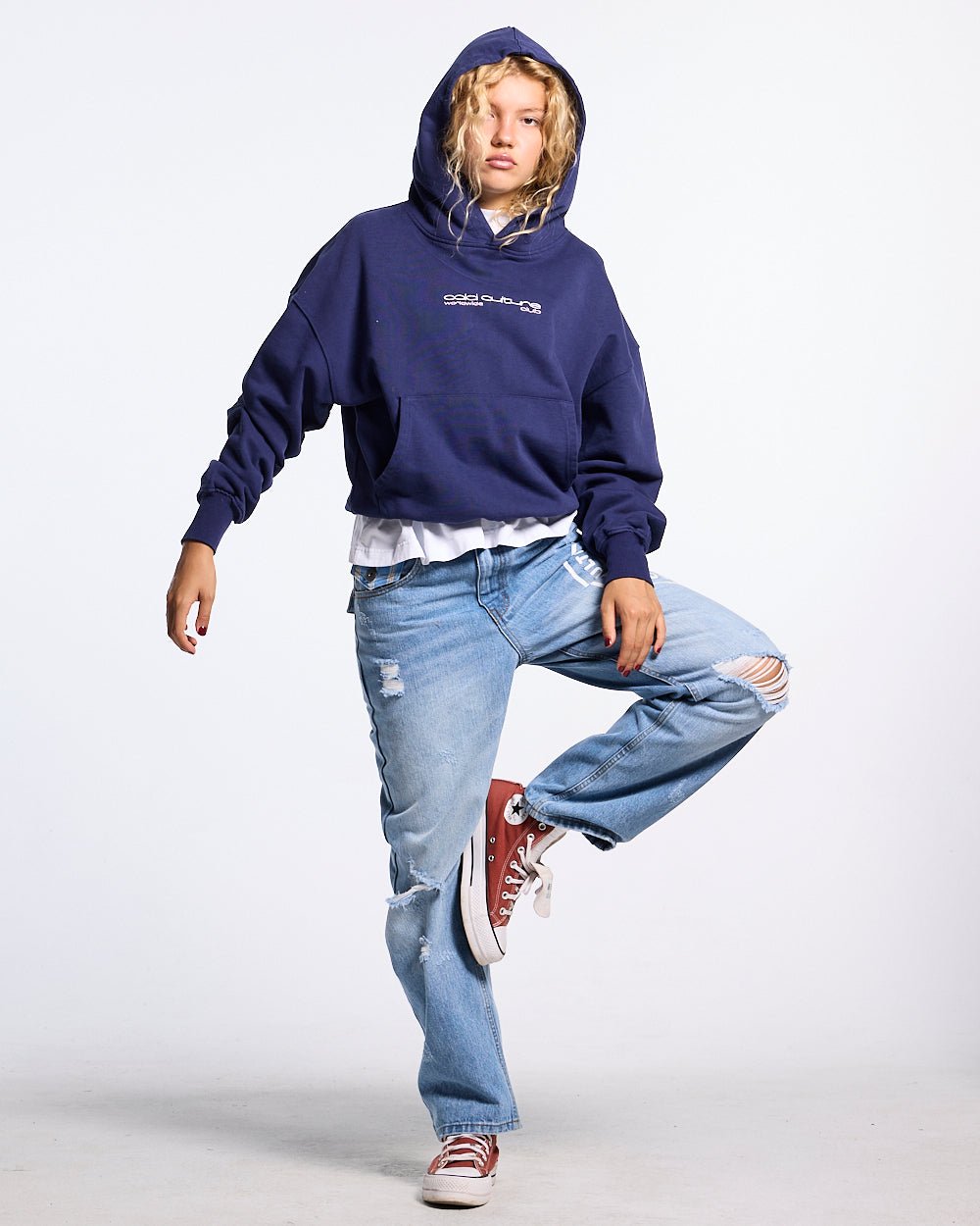 OVERTAKE HOODIE NAVY - Cold Culture #woman
