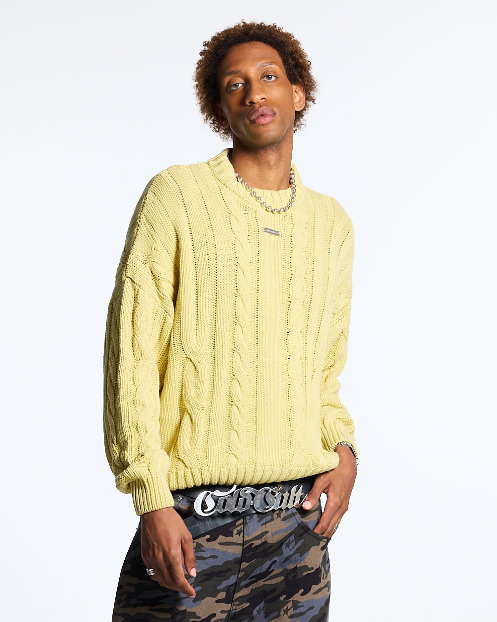 PATTERNED KNIT YELLOW - COLD CULTURE #man