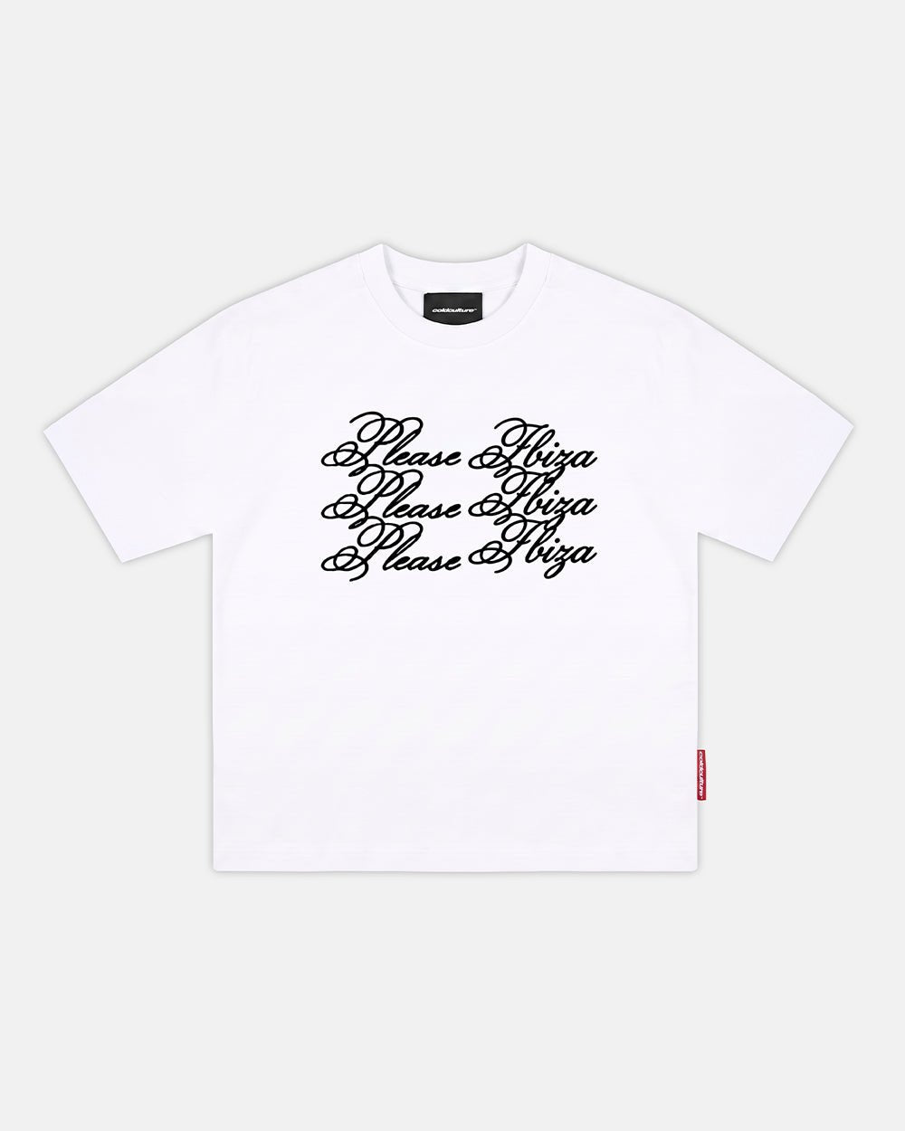 PLEASE IBIZA REGULAR TEE WHITE - Cold Culture #packshot