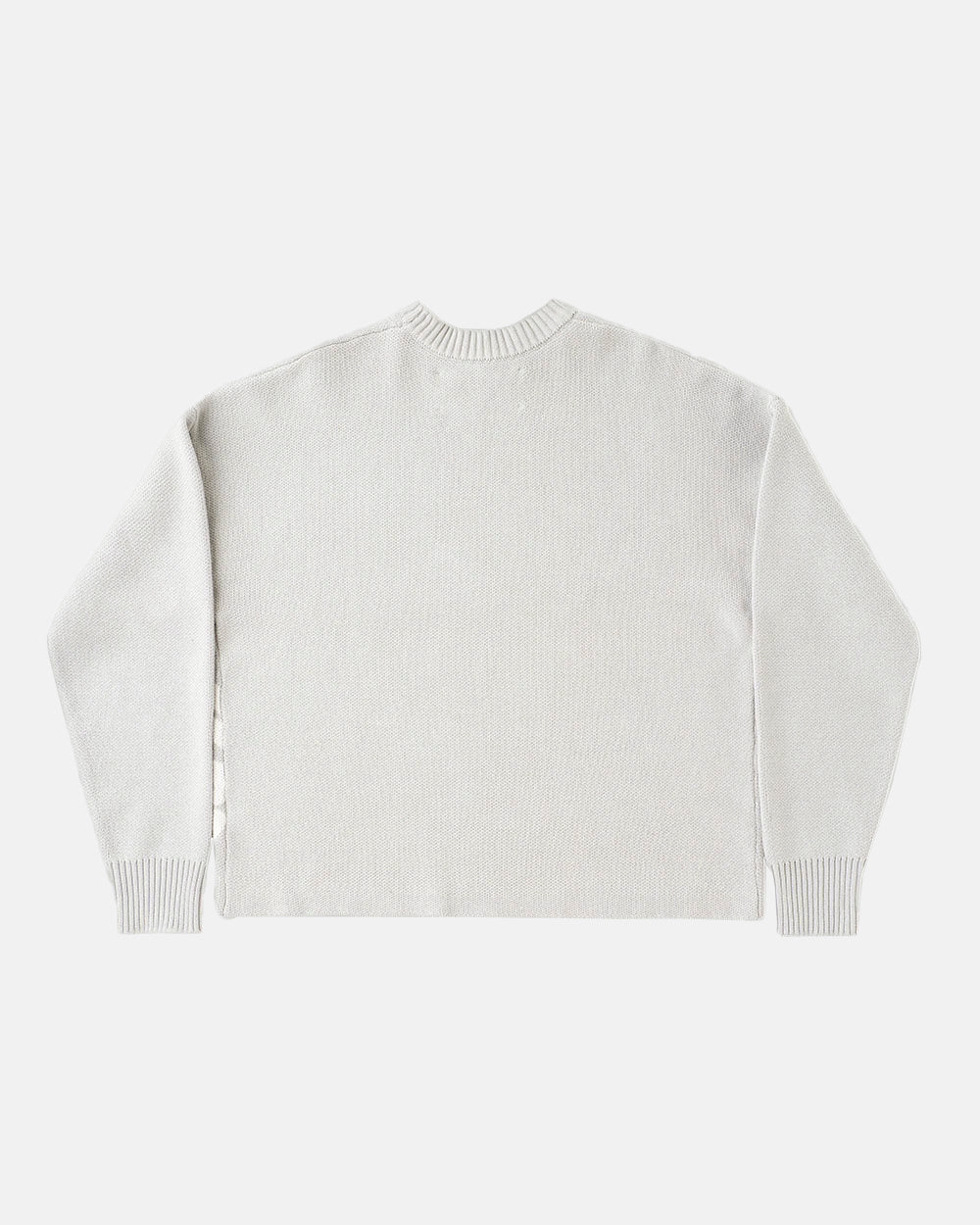 POISON KNIT COOL GREY - light grey scorpion knit sweater, back view - Cold Culture #packshot