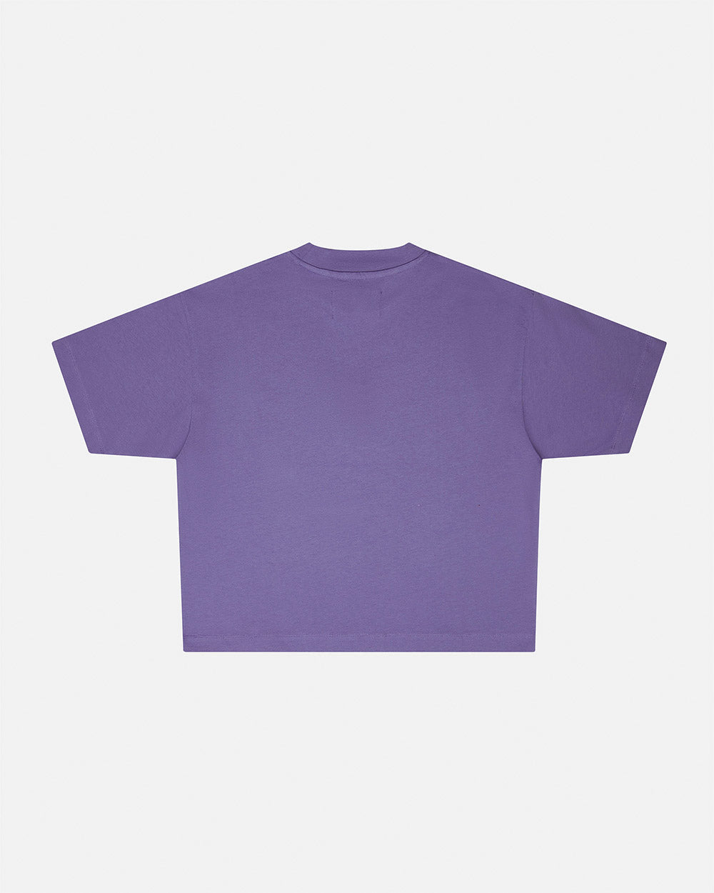 PRESTIGE TEE PURPLE - purple graphic print tee, back view - Cold Culture #packshot