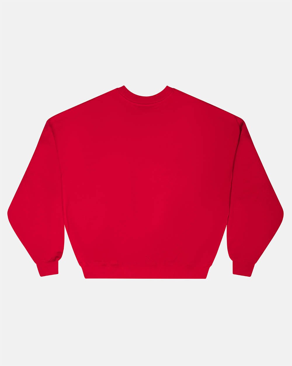 RACING CREWNECK RED - red logo print crewneck sweatshirt, back view - Cold Culture #packshot