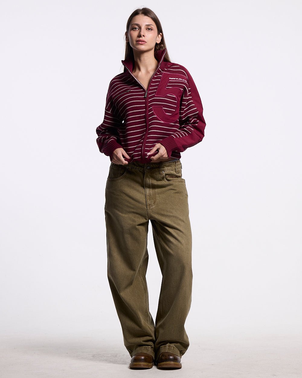 REDLINE KNIT BURGUNDY - Cold Culture #woman