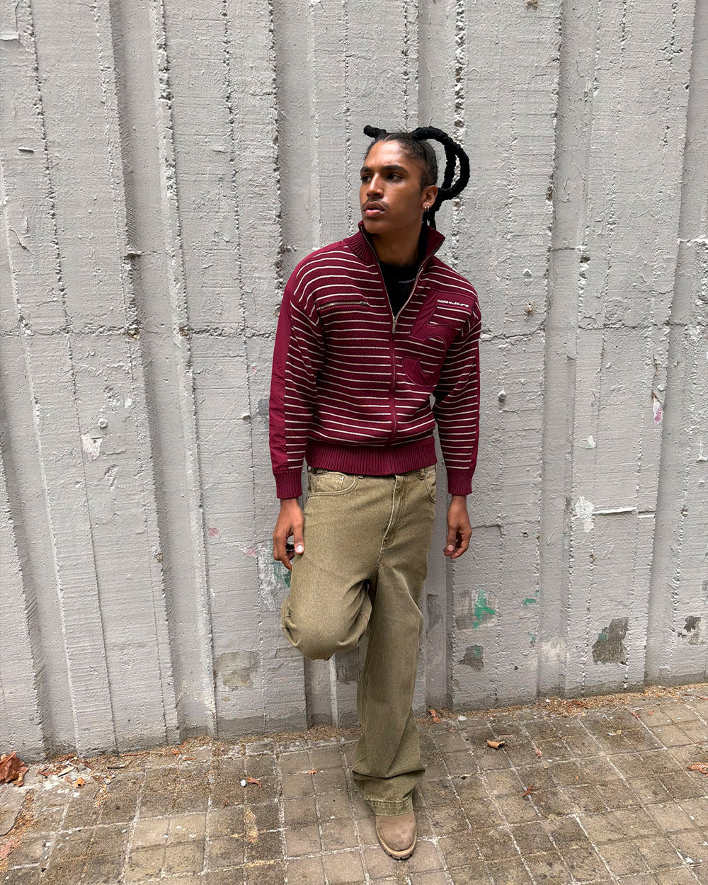 REDLINE KNIT BURGUNDY - Cold Culture