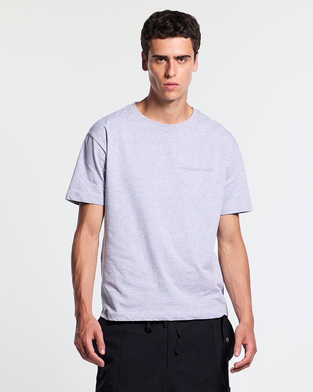 REGULAR BASIC TEE PACK - basic tee three-pack, front view on male model - Cold Culture #man