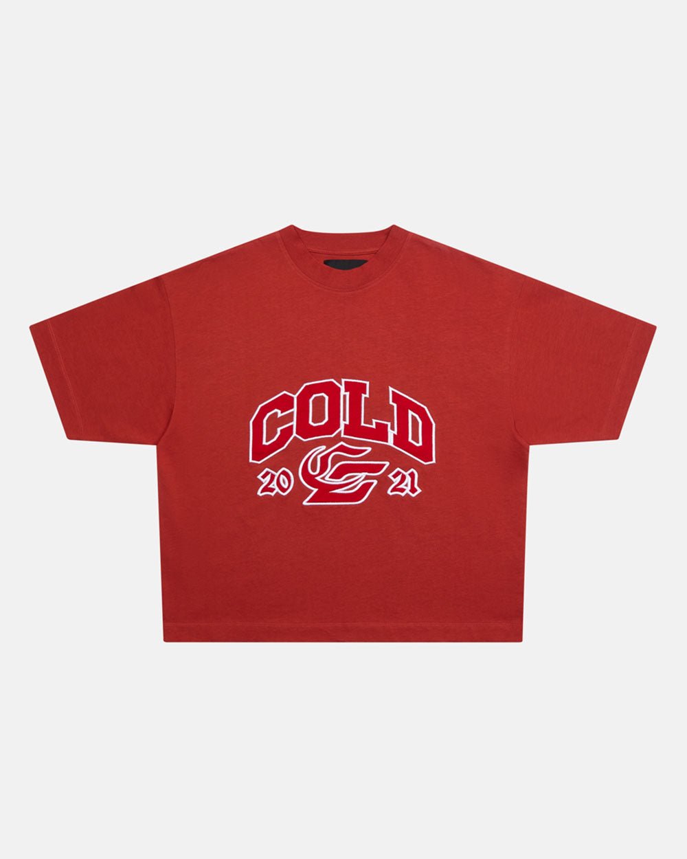 RELENTLESS TEE BURGUNDY - burgundy graphic print tee, front view - Cold Culture #packshot