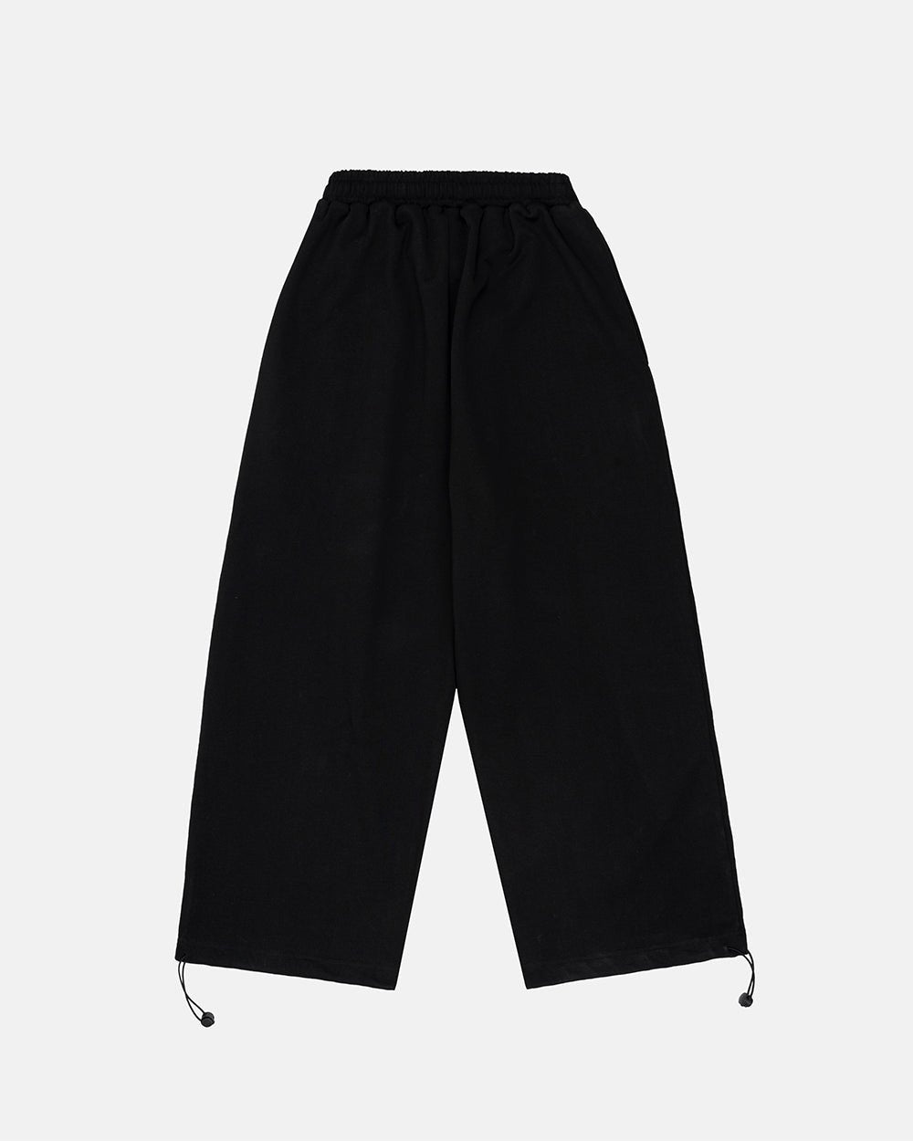 RIDING CLUB SWEATPANTS BLACK - black embroidered sweatpants, back view - Cold Culture #packshot