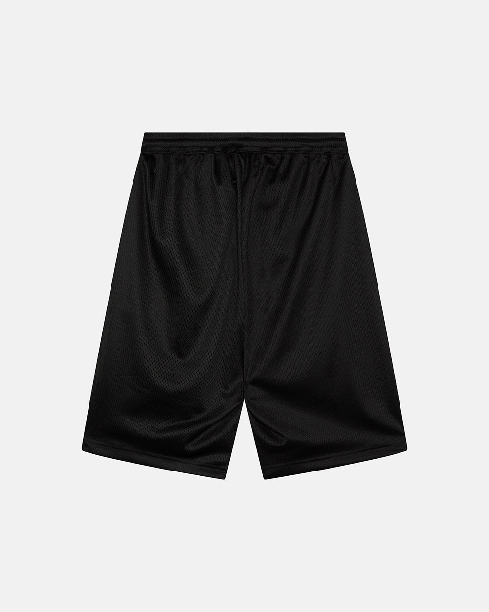RIOT MESH SHORT BLACK - black mesh shorts, back view - Cold Culture #packshot