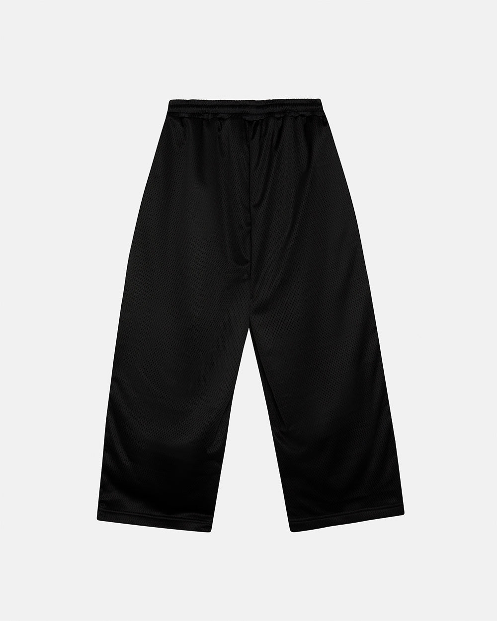 RIOT MESH SWEATPANTS BLACK - black mesh sweatpants, back view - Cold Culture #packshot