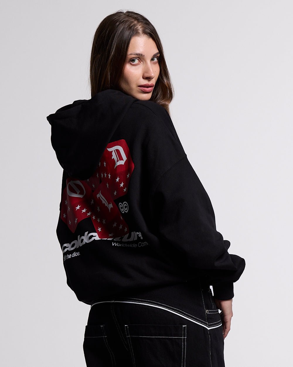 ROLL THE DICE HOODIE BLACK - Cold Culture #woman