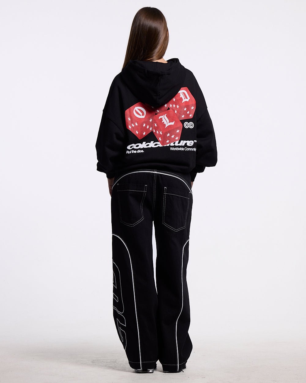 ROLL THE DICE HOODIE BLACK - Cold Culture #woman
