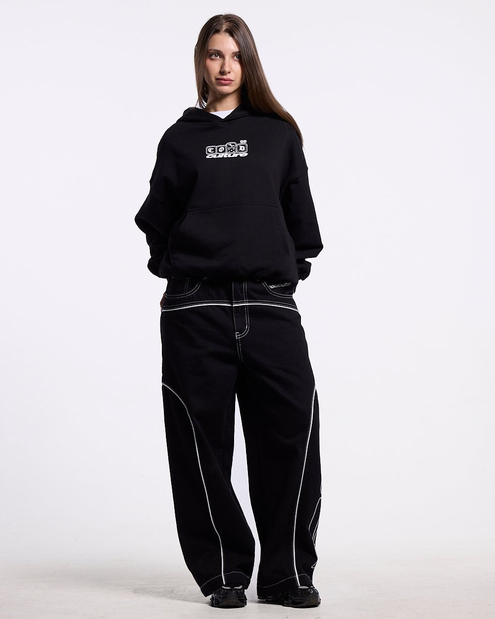 ROLLER V2 DENIM PANTS BLACK - Cold Culture #woman