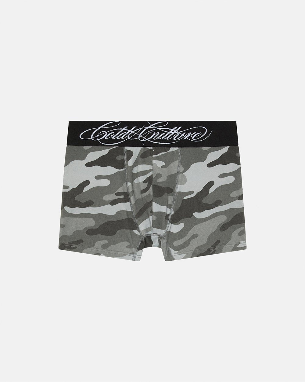 SAFARI BOXERS PACK - leopard and camo print boxers, front view - Cold Culture #packshot