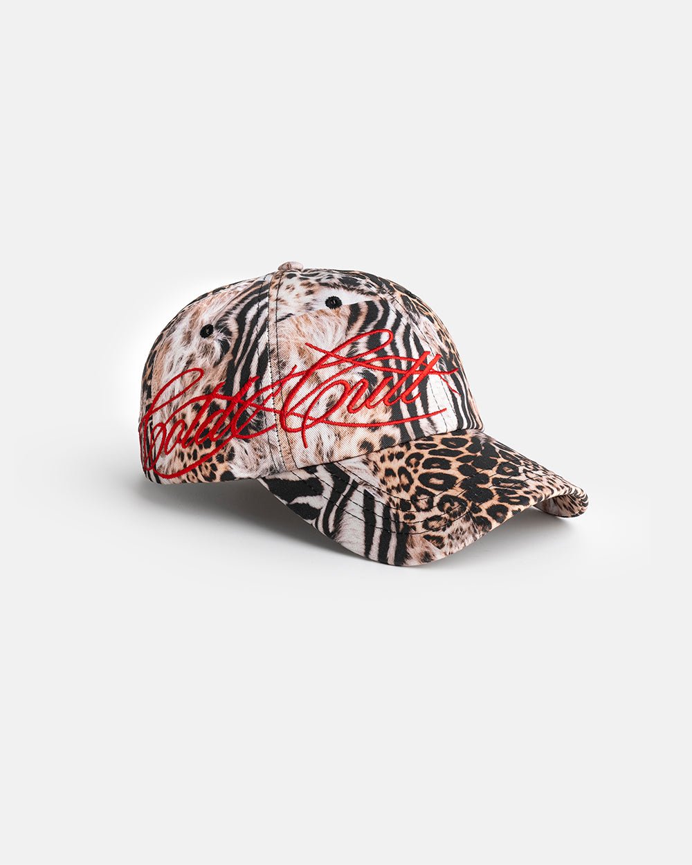 SAVAGE CAP LEOPARD - leopard print cap, side view - Cold Culture #packshot