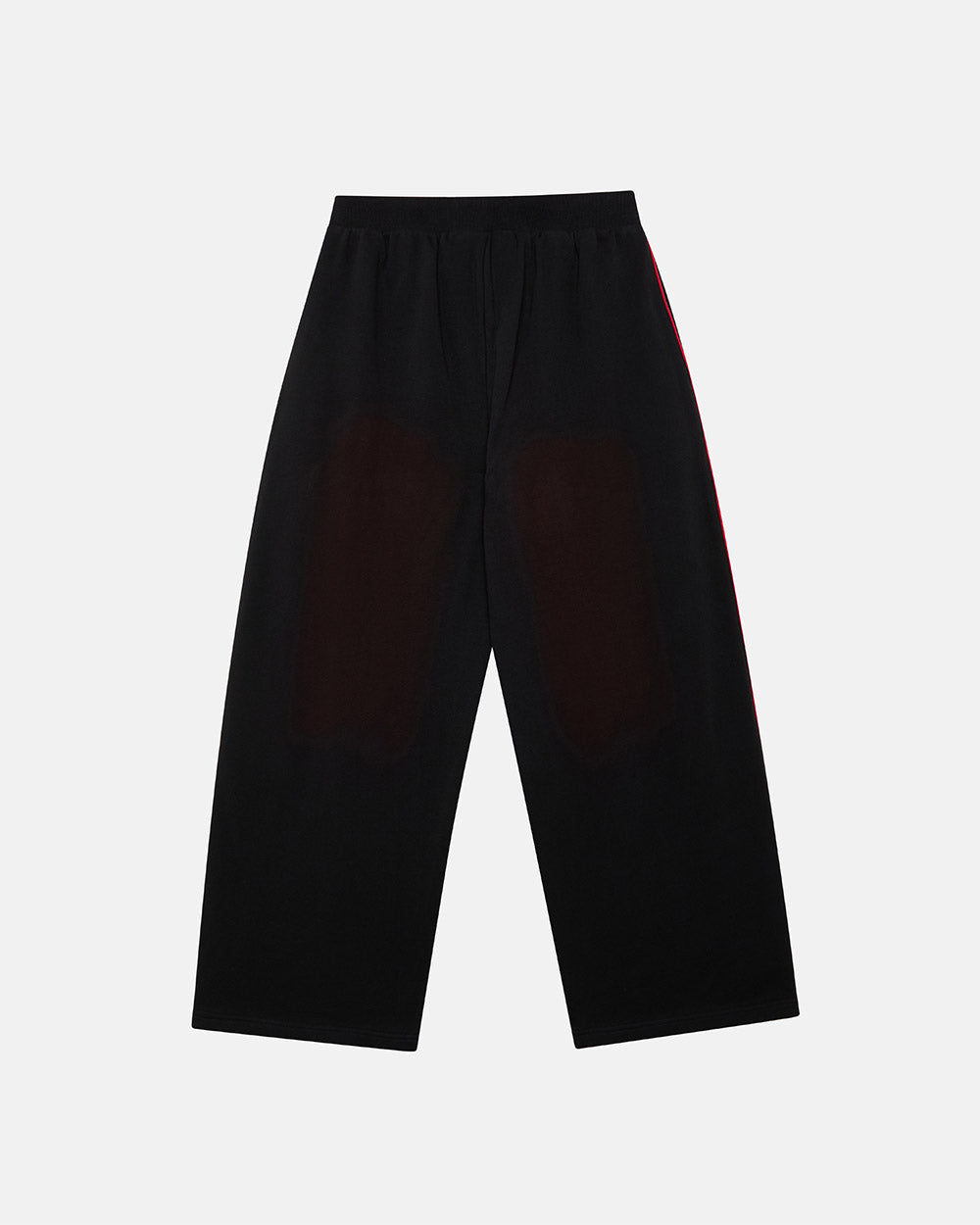 SAVAGE WASHED PANTS BLACK & RED - black and red washed sweatpants, back view - Cold Culture #packshot