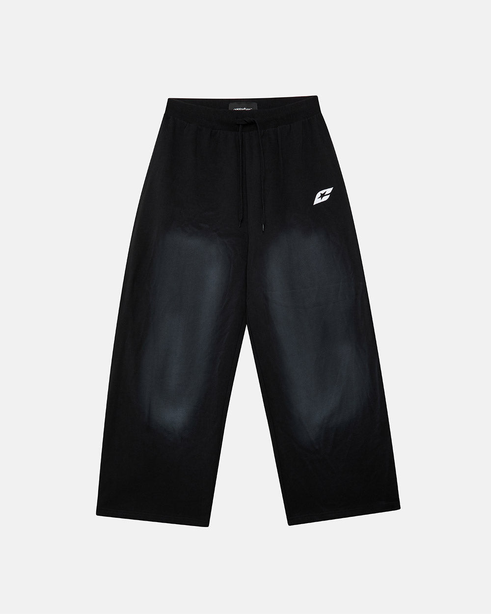 SAVAGE WASHED PANTS BLACK & WHITE - black and white washed sweatpants, front view - Cold Culture #packshot