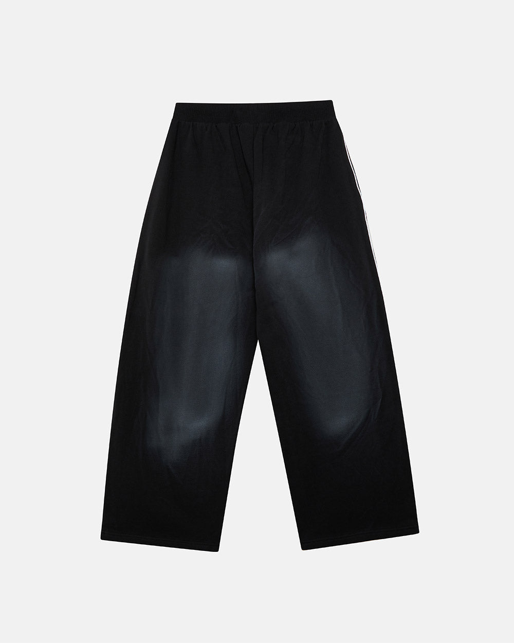 SAVAGE WASHED PANTS BLACK & WHITE - black and white washed sweatpants, back view - Cold Culture #packshot