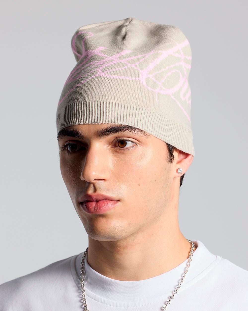 SCRIPT BEANIE BEIGE - Cold Culture