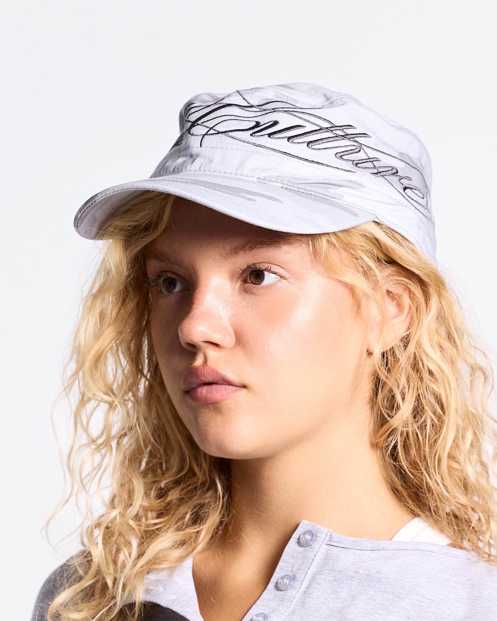 SCRIPT CAP GREY CAMO - Cold Culture #woman
