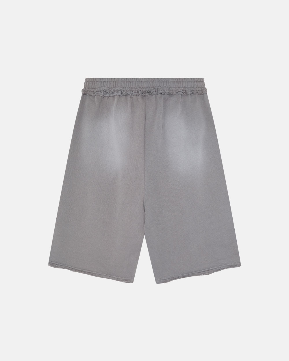 SCRIPT SHORT ANTRACITE GREY - washed grey shorts, back view - Cold Culture #packshot
