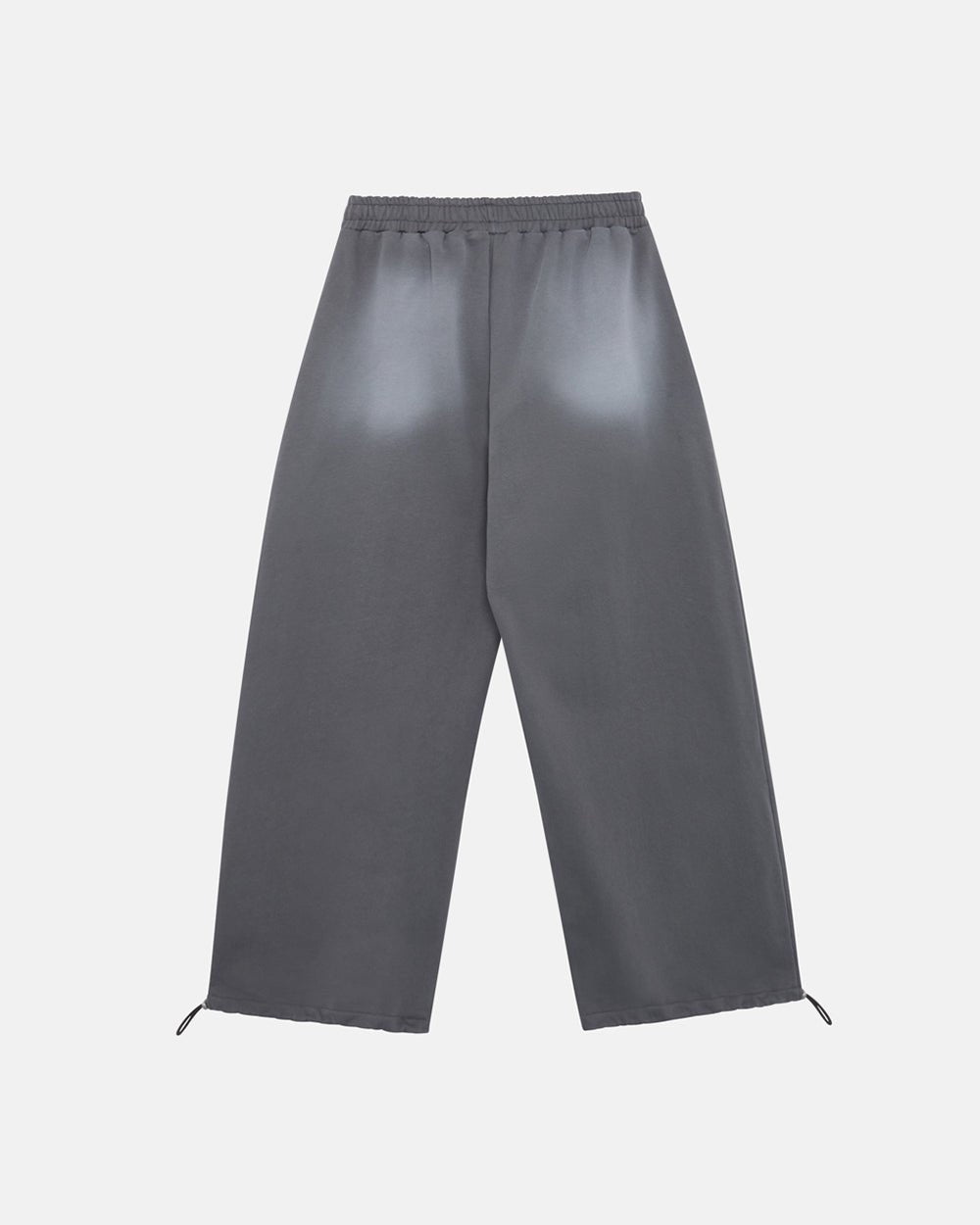 SCRIPT SWEATPANTS ANTRACITE GREY - dark grey script print sweatpants, back view - Cold Culture #packshot