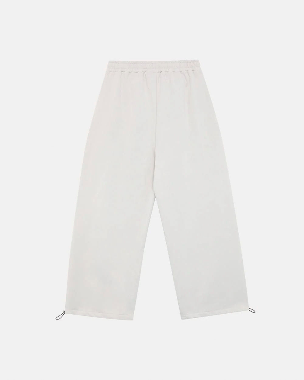 SCRIPT SWEATPANTS LIGHT GREY - light grey script print sweatpants, back view - Cold Culture #packshot