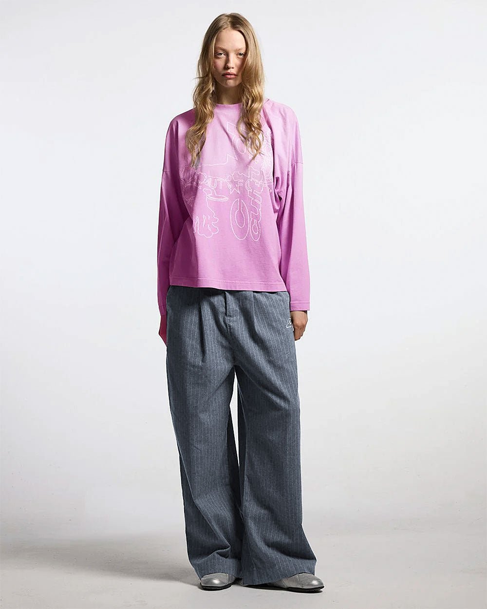 SEAM EFFECT LINE PANTS GREY - Cold Culture #woman