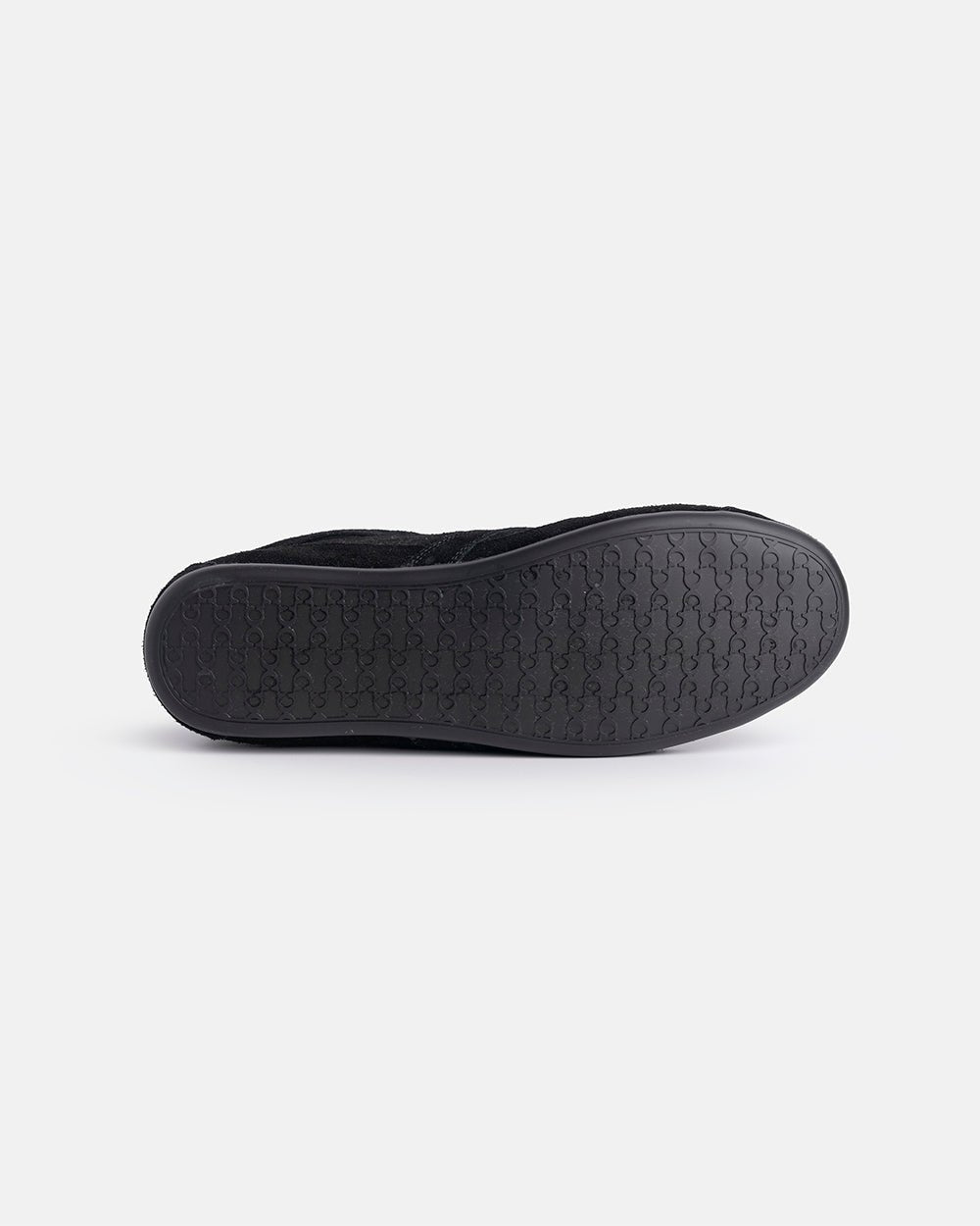 SILENT CODE SNEAKERS SUEDE BLACK - black suede sneakers, detail close-up - Cold Culture